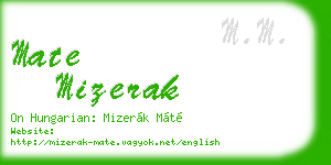 mate mizerak business card