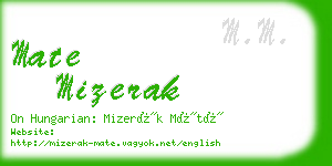 mate mizerak business card